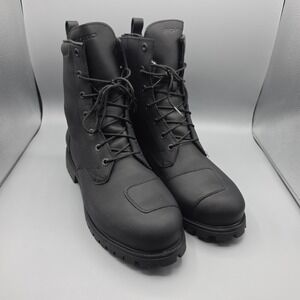 Forma Legacy Dry Motorcycle Boots Mens 47 Black Leather Waterproof Combat Zipper